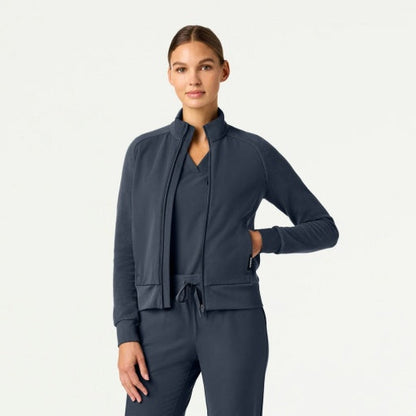 Hybrid Fleece W60018 Women's Cloud Hybrid Fleece Bomber Jacket Carbon Gray