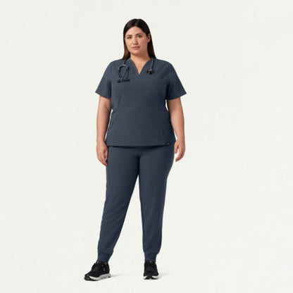 ULTRAlast W20003 Women's Silex Slim Knit-Waist Scrub Joggers Carbon Gray