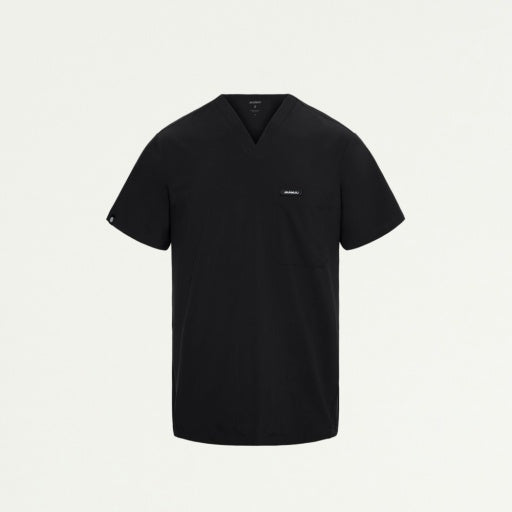 ULTRAlite M10013 Men's Bron 3-Pocket Scrub Top Black