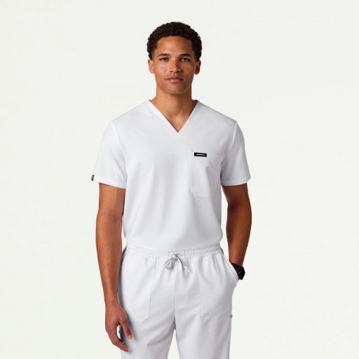 ULTRAlast M10001 Men's Holmes 1-Pocket Scrub Top White