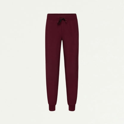 ULTRAlite W20037 Women's Silex 6-Pocket Slim Scrub Joggers Burgundy