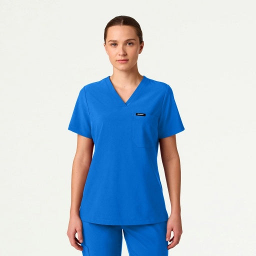 ULTRAlite W10040 Women's Rhena Slim 1-Pocket Scrub Top Royal Blue
