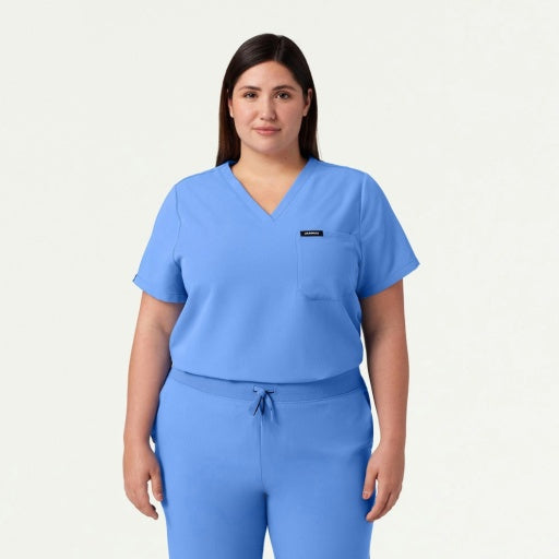 ULTRAlast W10001 Women's Rhena 1-Pocket Scrub Top Ceil Blue