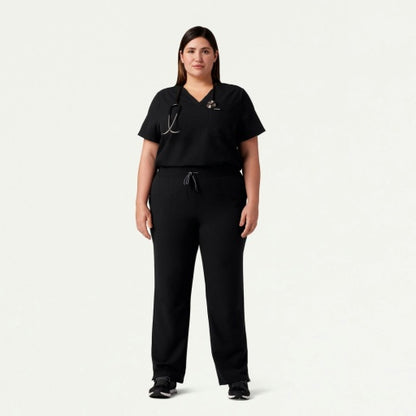 ULTRAlast W20001 Women's Xenos Knit-Waist Scrub Pants Black