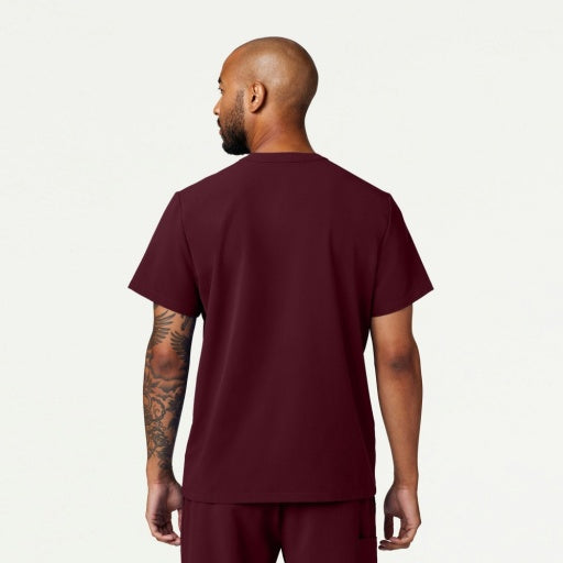 ULTRAlast M10003 Men's Reeve Henley Scrub Top Burgundy
