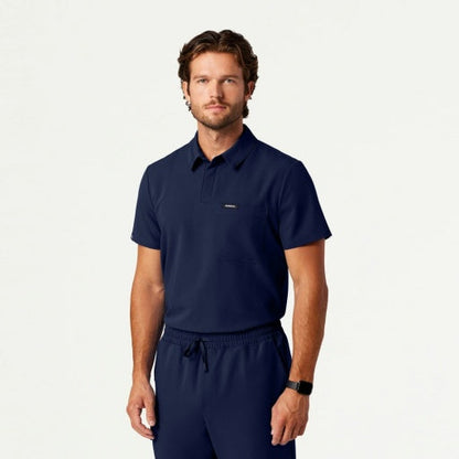 ULTRAlast M10005 Men's Calderon Polo Scrub Top Midnight Navy