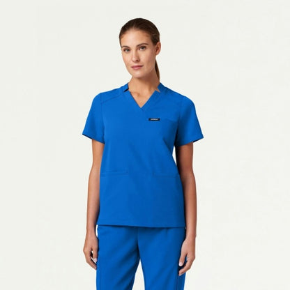 ULTRAlast W10002 Women's Helia Notched V-Neck Scrub Top Royal Blue