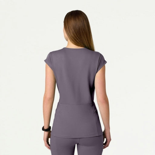 ULTRAsoft W210001 Women's Isla Mock-Wrap Scrub Top Titanium