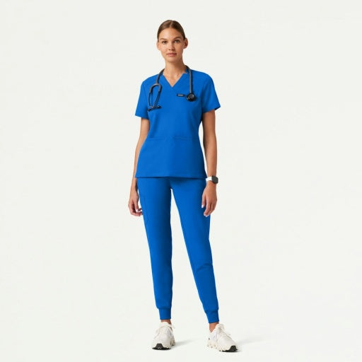 ULTRAlast W10015 Women's Helia Slim Notched V-Neck Scrub Top Royal Blue