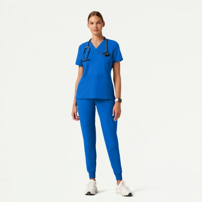 ULTRAlast W10015 Women's Helia Slim Notched V-Neck Scrub Top Royal Blue