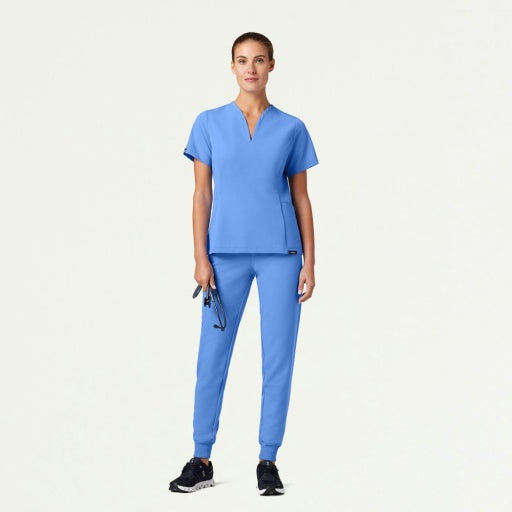 ULTRAlast W20003 Women's Silex Slim Knit-Waist Scrub Joggers Ceil Blue