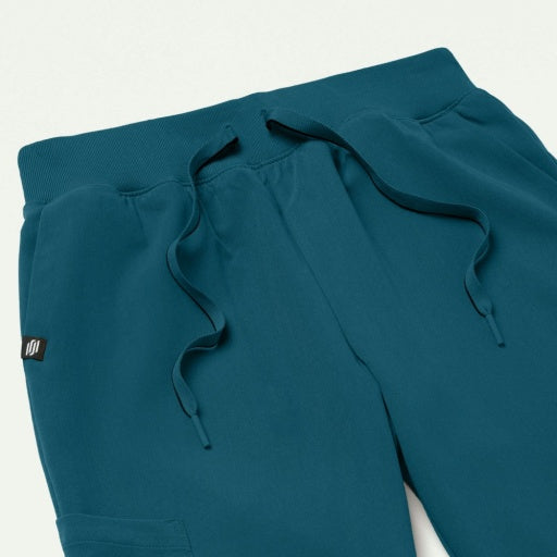 ULTRAlast W20003 Women's Silex Slim Knit-Waist Scrub Joggers Caribbean Blue