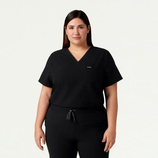 ULTRAlast W10001 Women's Rhena 1-Pocket Scrub Top Black