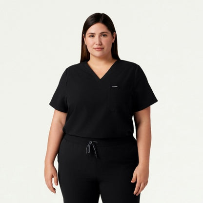 ULTRAlast W10001 Women's Rhena 1-Pocket Scrub Top Black