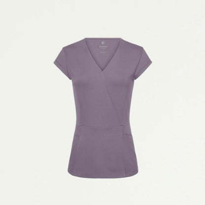 ULTRAsoft W210001 Women's Isla Mock-Wrap Scrub Top Titanium