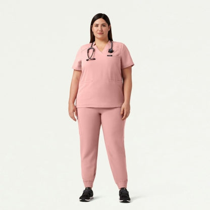 ULTRAlast W10002 Women's Helia Notched V-Neck Scrub Top Mauve