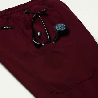 ULTRAlite M20016 Men's Rhodes Straight-Leg Scrub Pants Burgundy