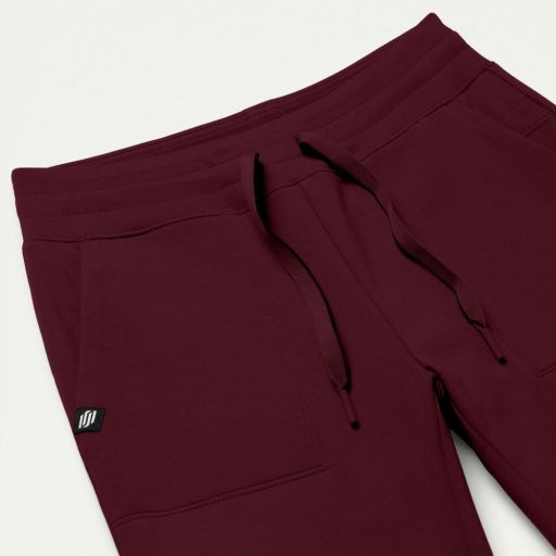 ULTRAsoft W40002 Women's Kait 10-Pocket Skinny Scrub Joggers Burgundy