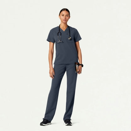 ULTRAlast W10001 Women's Rhena 1-Pocket Scrub Top Carbon Gray
