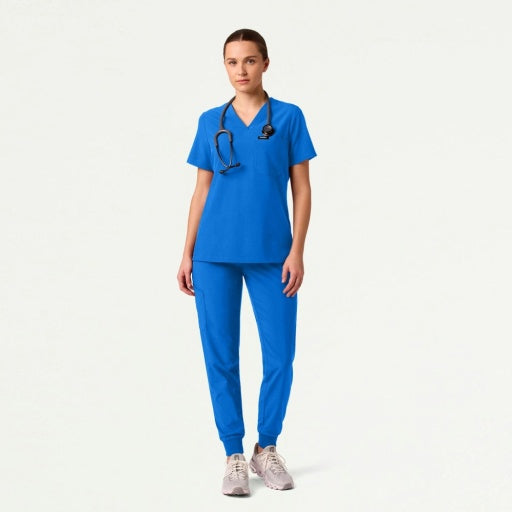 ULTRAlite W10040 Women's Rhena Slim 1-Pocket Scrub Top Royal Blue