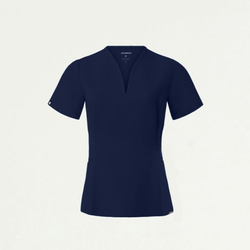 ULTRAlast W10003 Women's Calix Fit & Flare Scrub Top Midnight Navy