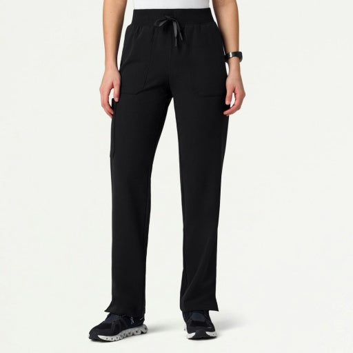 ULTRAlast W120001 Women's Xenos Cargo Knit Waist Scrub Pants Black
