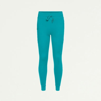 ULTRAsoft W40002 Women's Kait 10-Pocket Skinny Scrub Joggers Teal
