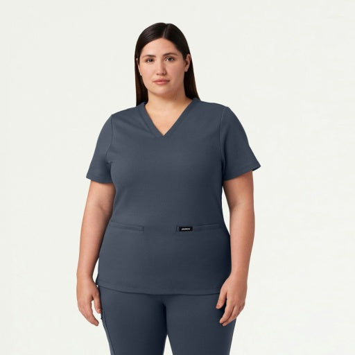 ULTRAsoft W30003 Women's Cesi Slim Scrub Top Carbon Gray