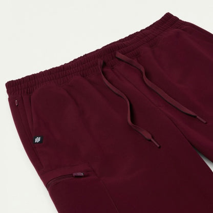 ULTRAlast M20002 Men's Osmo 8-Pocket Scrub Joggers Burgundy