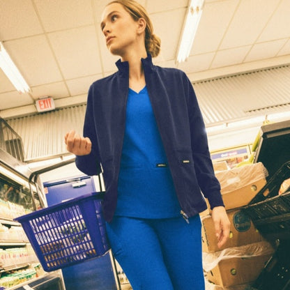 ULTRAlast W60001 Women's Ceri 6-Pocket Scrub Jacket Midnight Navy