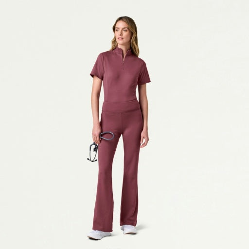ULTRAsoft W40006 Women's Lina Yoga Flare Scrub Pants Rosewood