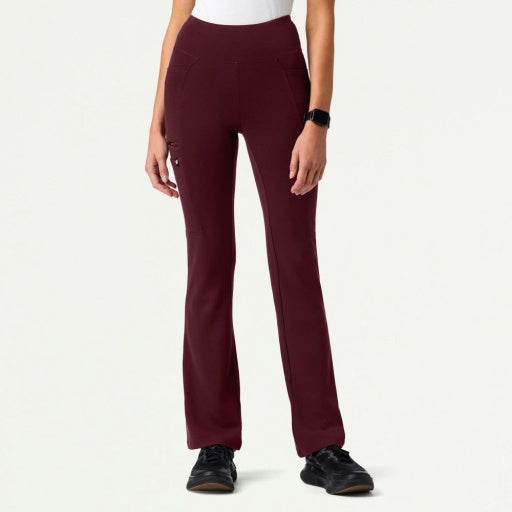 ULTRAsoft W40005 Women's Perri Yoga Scrub Pants Burgundy