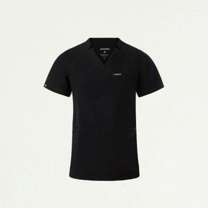 ULTRAlast W10015 Women's Helia Slim Notched V-Neck Scrub Top Black