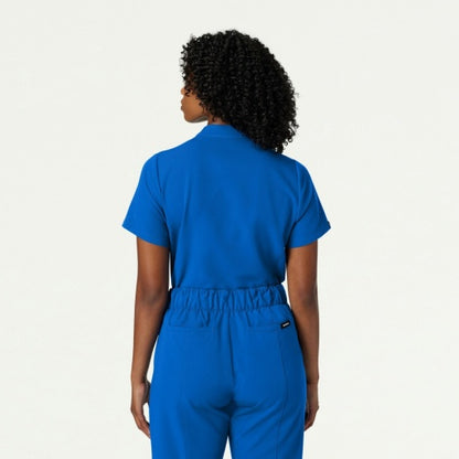 ULTRAlast W10006 Women's Savi Stand-Collar Scrub Top Royal Blue