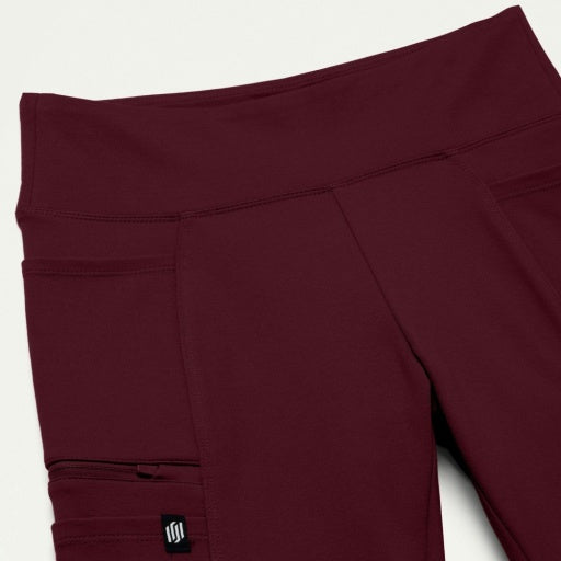 ULTRAsoft W40005 Women's Perri Yoga Scrub Pants Burgundy