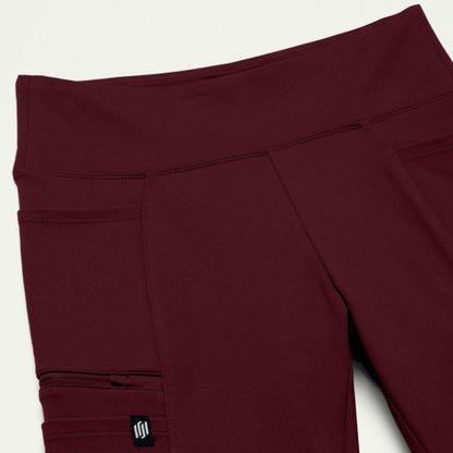 ULTRAsoft W40005 Women's Perri Yoga Scrub Pants Burgundy