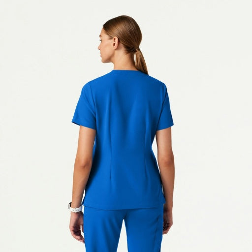 ULTRAlast W10015 Women's Helia Slim Notched V-Neck Scrub Top Royal Blue