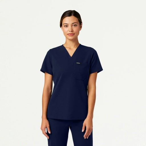 ULTRAlast W10013 Women's Rhena Slim 1-Pocket Scrub Top Midnight Navy