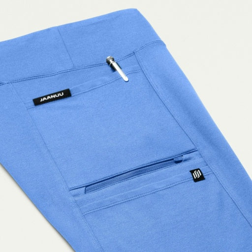 ULTRAsoft W40005 Women's Perri Yoga Scrub Pants Ceil Blue