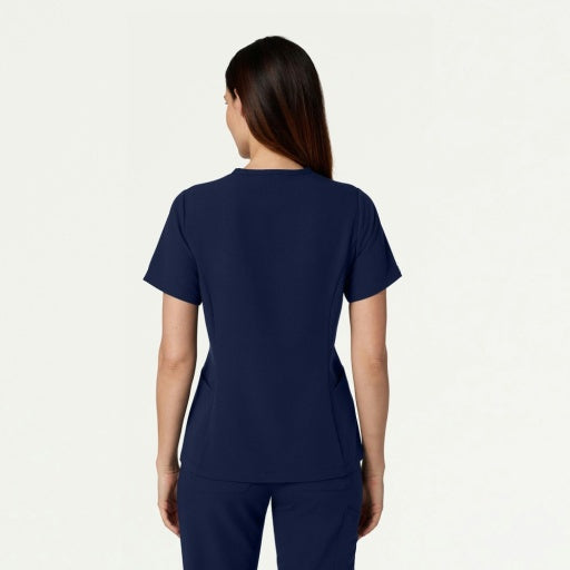 ULTRAlast W10003 Women's Calix Fit & Flare Scrub Top Midnight Navy