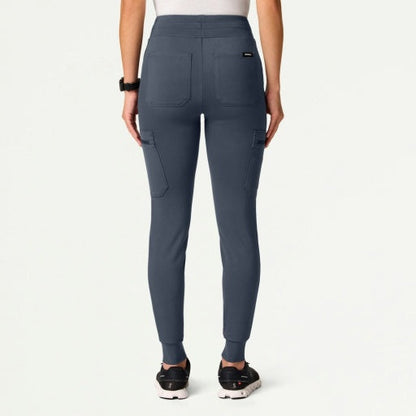 ULTRAsoft W40002 Women's Kait 10-Pocket Skinny Scrub Joggers Carbon Gray