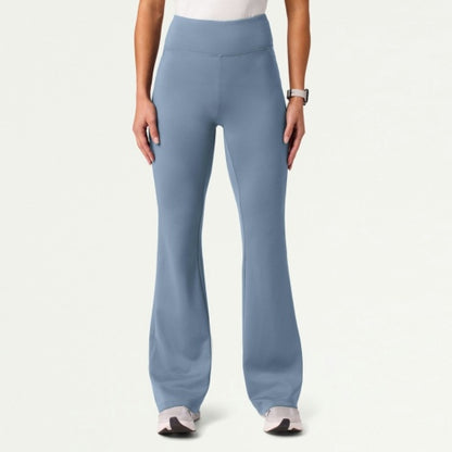 ULTRAsoft W40006 Women's Lina Yoga Flare Scrub Pants Storm Blue