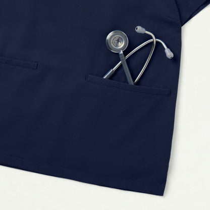 ULTRAlast W10015 Women's Helia Slim Notched V-Neck Scrub Top Midnight Navy