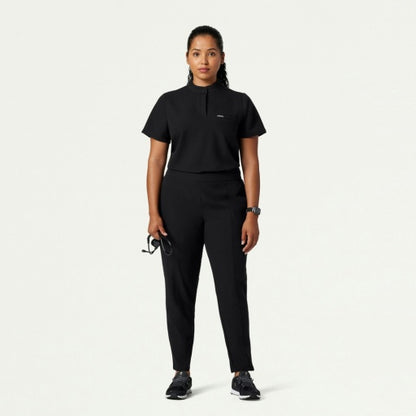 ULTRAlast W10006 Women's Savi Stand-Collar Scrub Top Black