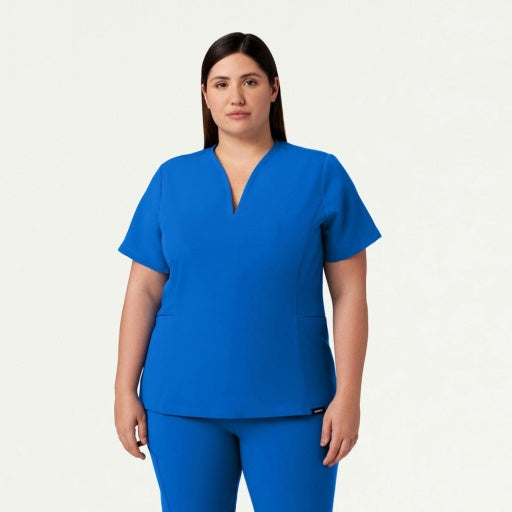 ULTRAlast W10003 Women's Calix Fit & Flare Scrub Top Royal Blue