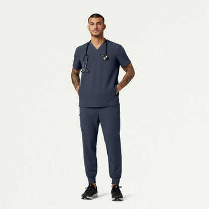 ULTRAlast M20002 Men's Osmo 8-Pocket Scrub Joggers Carbon Gray