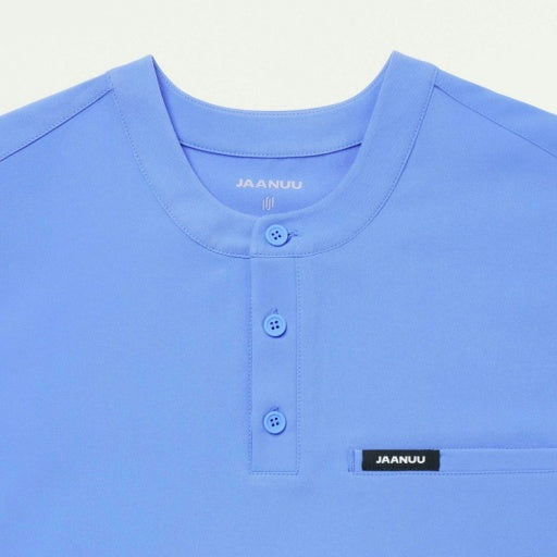 ULTRAlast M10003 Men's Reeve Henley Scrub Top Ceil Blue