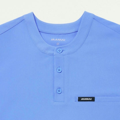 ULTRAlast M10003 Men's Reeve Henley Scrub Top Ceil Blue