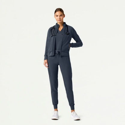 Hybrid Fleece W60018 Women's Cloud Hybrid Fleece Bomber Jacket Carbon Gray