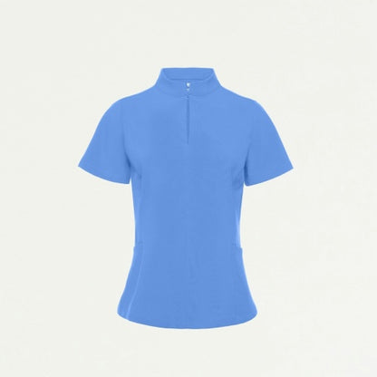 ULTRAlite W10039 Women's Aria Fit & Flare Scrub Top Ceil Blue